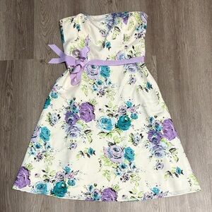 100% Silk Floral Dress, Ann Taylor, Size 4